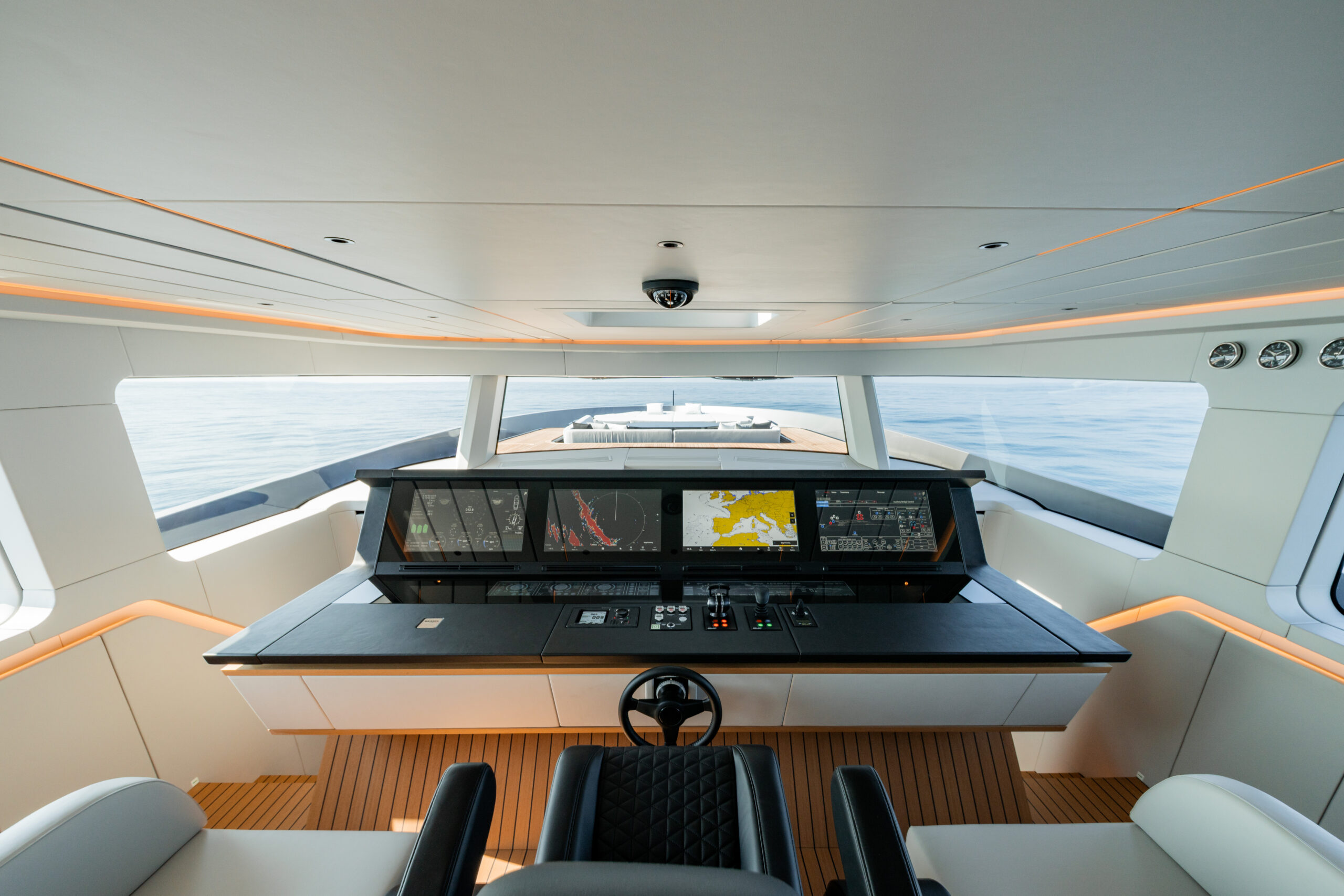 postazione di comando sul flybridge